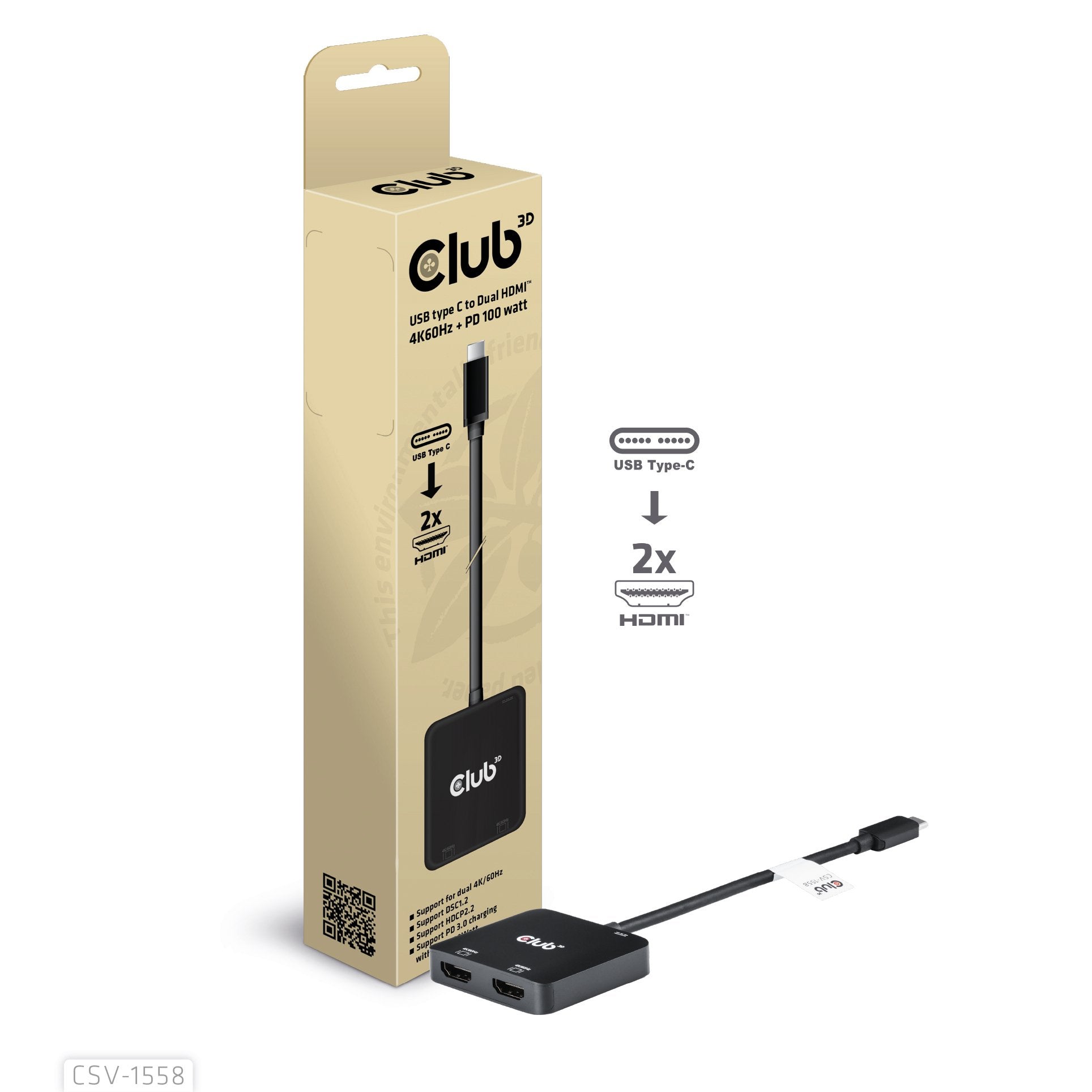EAN 8719214472979 - CLUB3D CSV-1558 divisor de video imagen 1