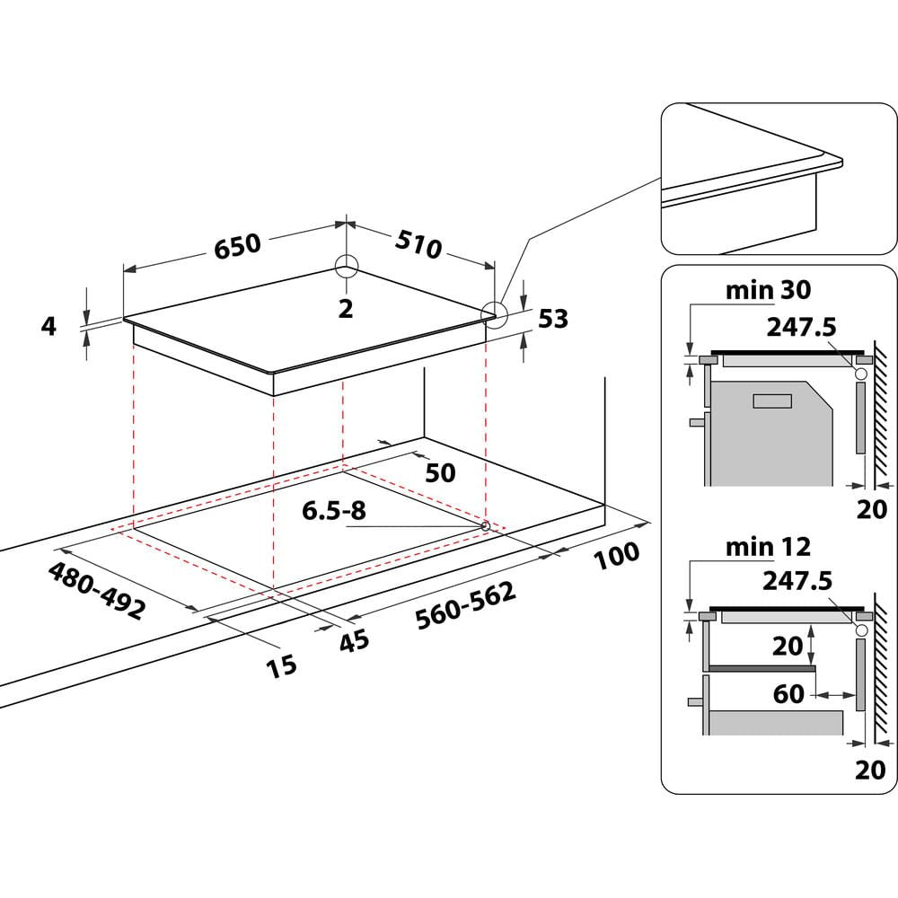 EAN 8003437207501 - Whirlpool SMO 654 OF/BT/IXL Negro Integrado 65 cm Con placa de inducción 4 zona(s) imagen 10