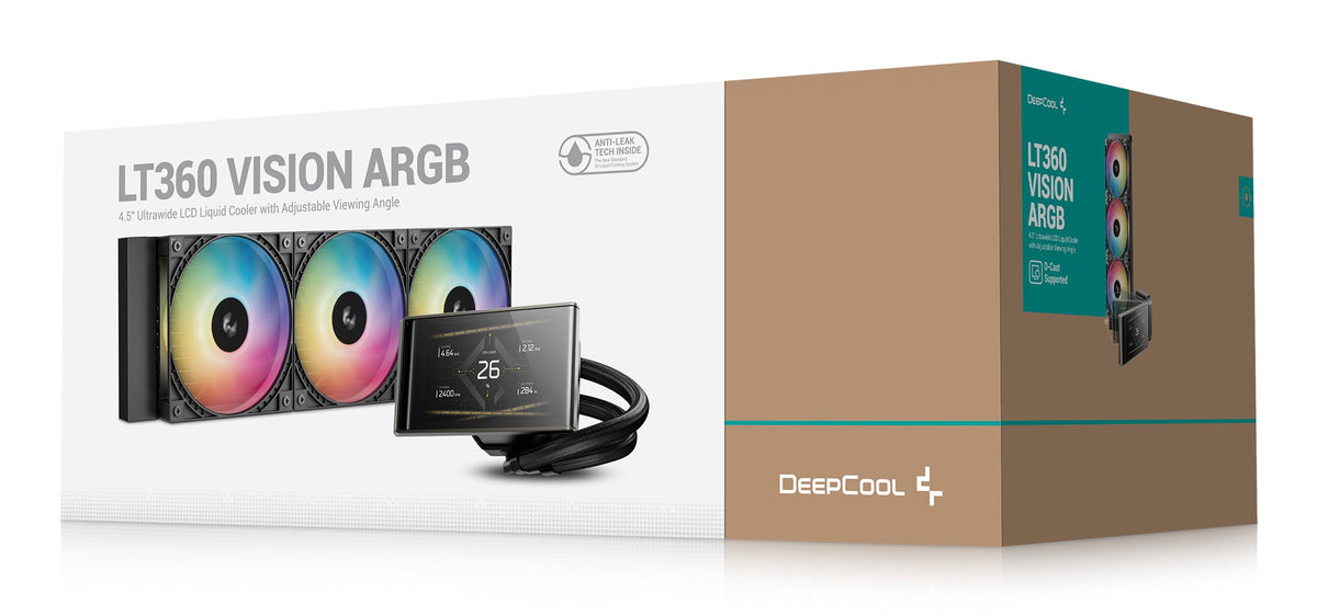 EAN 6933412730163 - DeepCool LT360 VISION ARGB Procesador Kit de refrigeración líquida 12 cm Negro 1 pieza(s) imagen 8