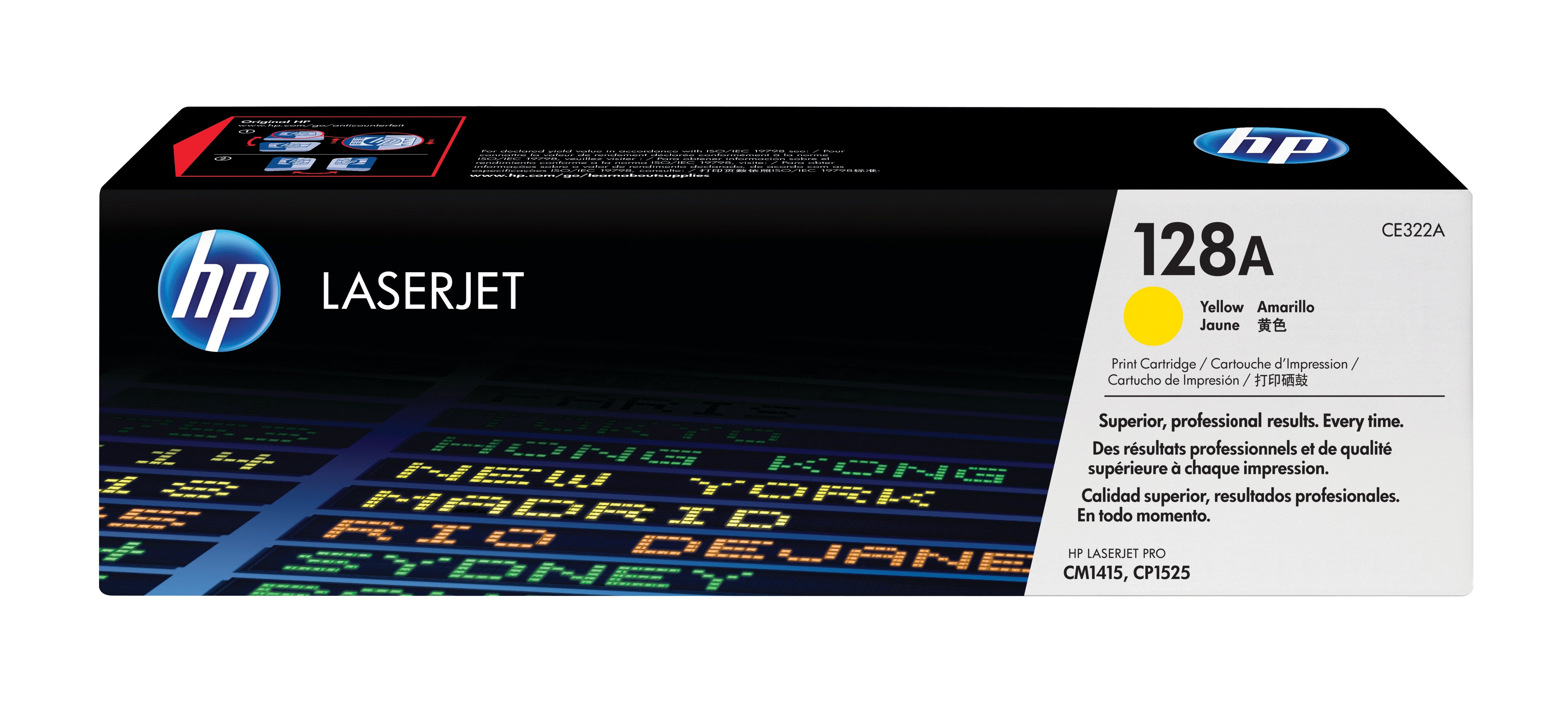 EAN 0884420854524 - HP 128A Yellow Original LaserJet Toner Cartridge cartucho de tóner 1 pieza(s) imagen 1