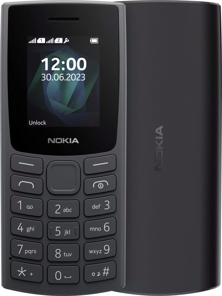Nokia 105 4g (2023) (Charcoal) Ds 1.8" Tft Lcd 120x160 48mb 128mb Ram Gsm Lte