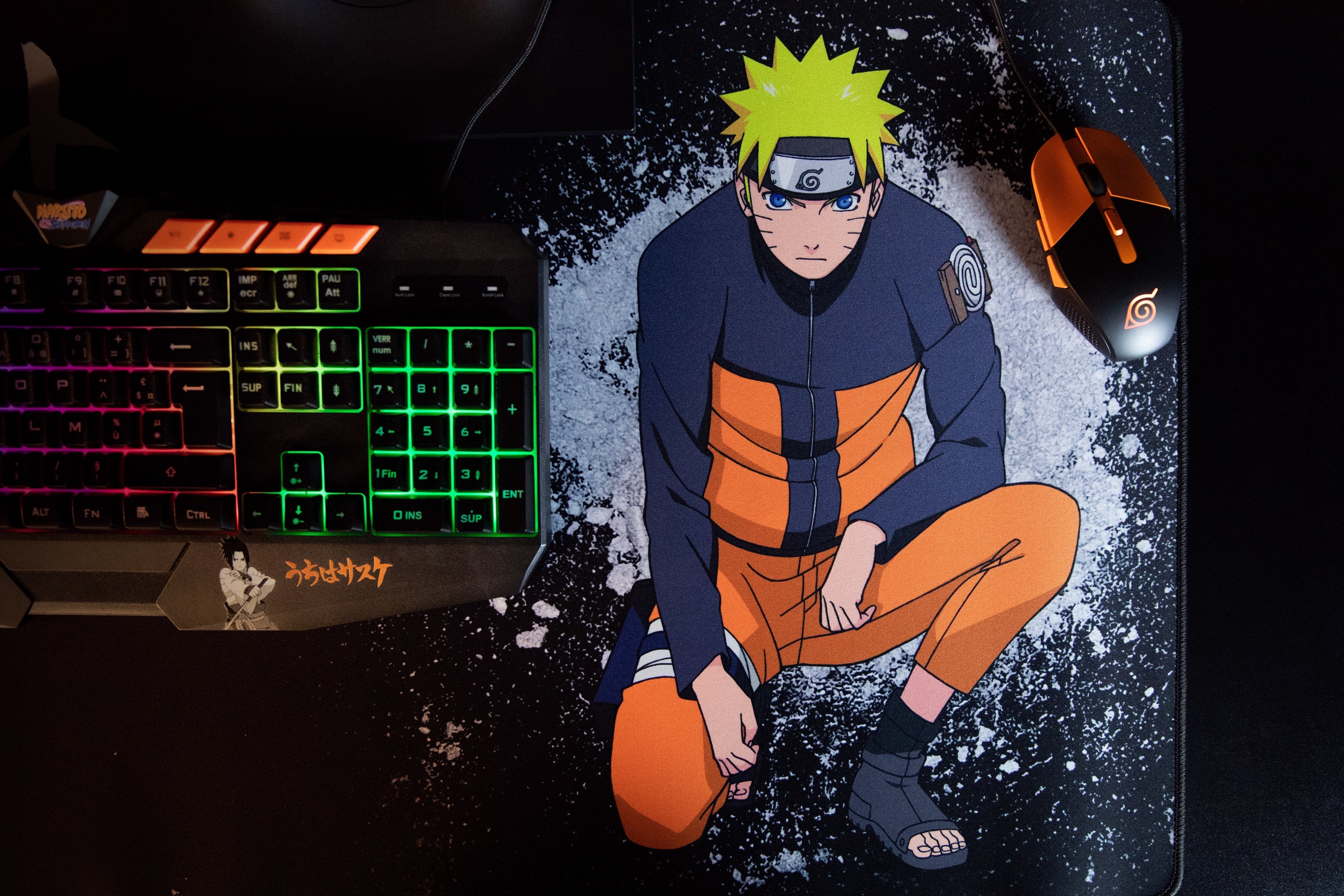 Konix Naruto Kx Mousepad Xxl Black Alfombrilla De Ratón Para Juegos Negro, Naranja