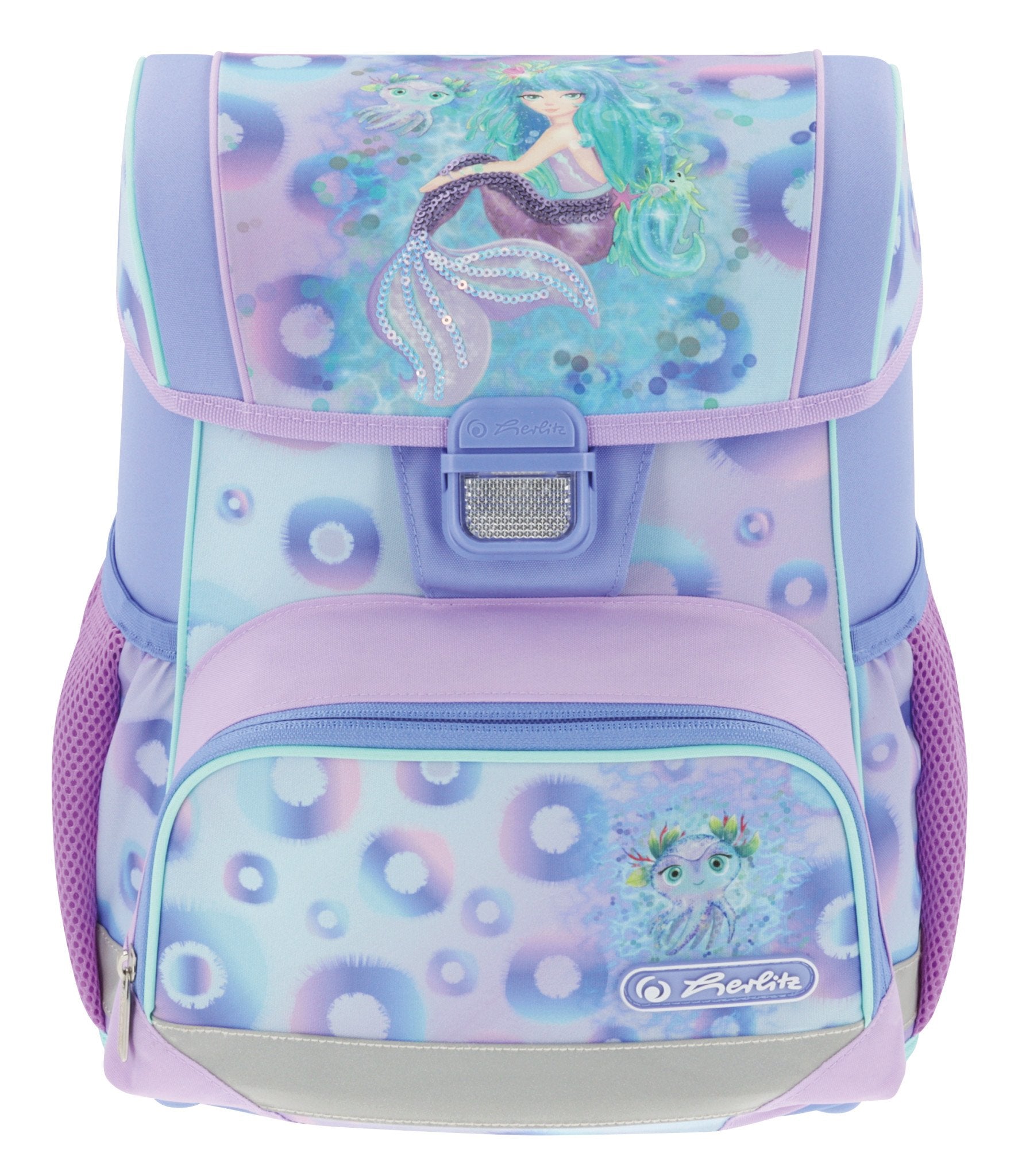 Herlitz Loop Plus Mystic Mermaid Juego De Mochila Escolar Niño/Niña Poliéster Azul, Verde, Rosa