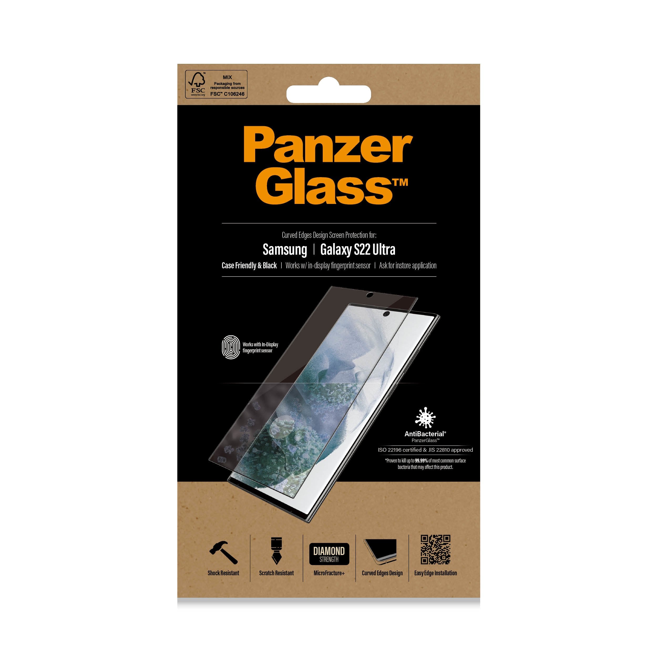 EAN 5711724072956 - PanzerGlass ® UltraForce1 Samsung Galaxy S22 Ultra 5G | Screen Protector Protector de pantalla 1 pieza(s) imagen 2
