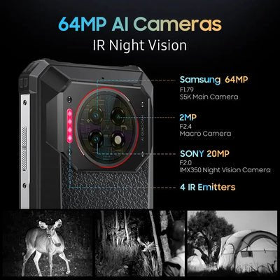 EAN 6931940735711 - Oukitel WP19 Pro 17,3 cm (6.8") SIM doble Android 13 4G USB Tipo C 8 GB 256 GB 22000 mAh Negro imagen 4
