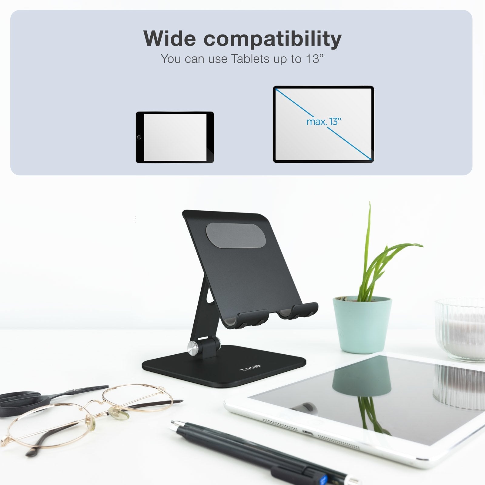 Tooq Soporte Plegable Para Tablet Hasta 13" - Negro