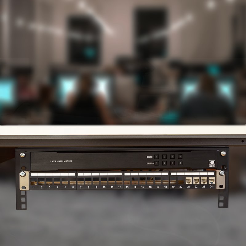 19" Rack For Under-Desk Or Wall Mounting, 4u