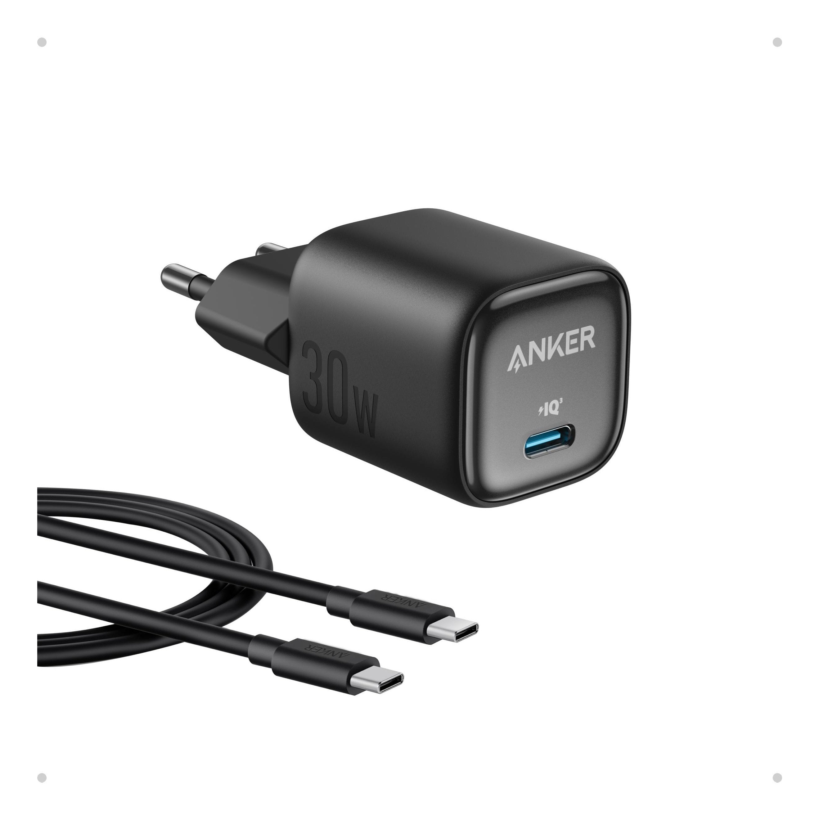 Anker Charger 30w Kompaktes Gan Schnellladegert 1x Usb-C Schwarz