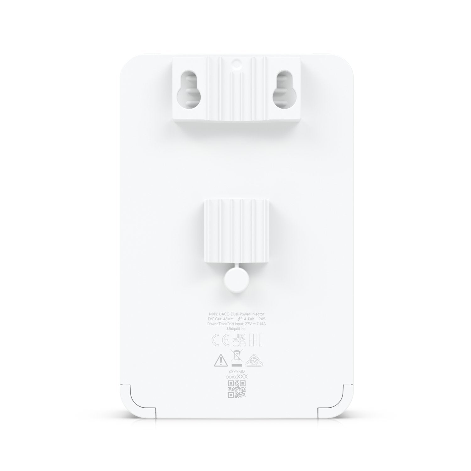 Ubiquiti Uacc-Dual-Power-Injector Adaptador Poe Suministra Hasta 100w Para Alimentar 2 Wave (Todos Compatibles) Y Proporciona Conectividad 2,5 Gbe. 2xrj45 De 2,5gbe Con Poe Pasivo 48v. Resistente A La