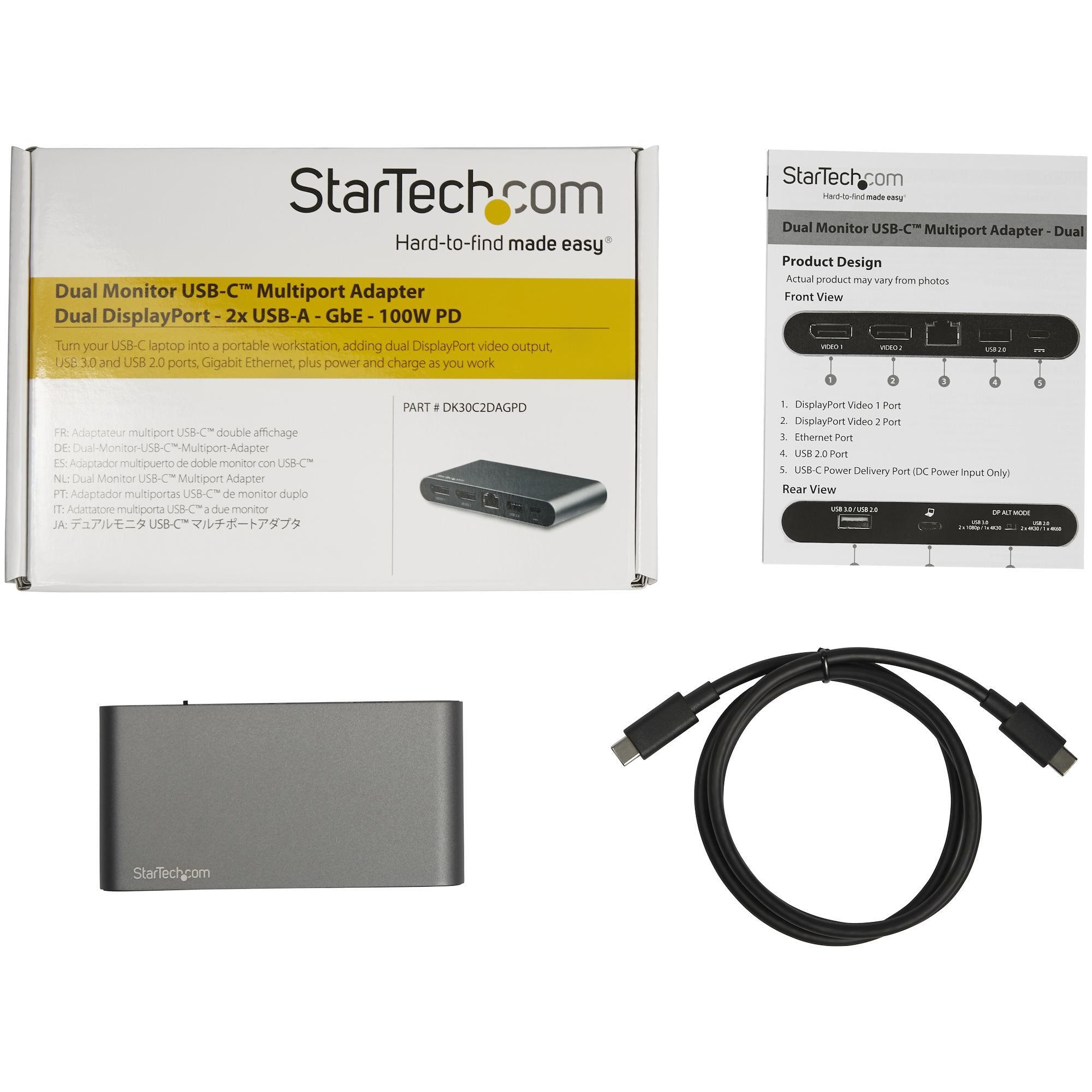 EAN 0065030878746 - StarTech.com DK30C2DAGPD base para portátil y replicador de puertos Alámbrico USB 3.2 Gen 1 (3.1 Gen 1) T imagen 5