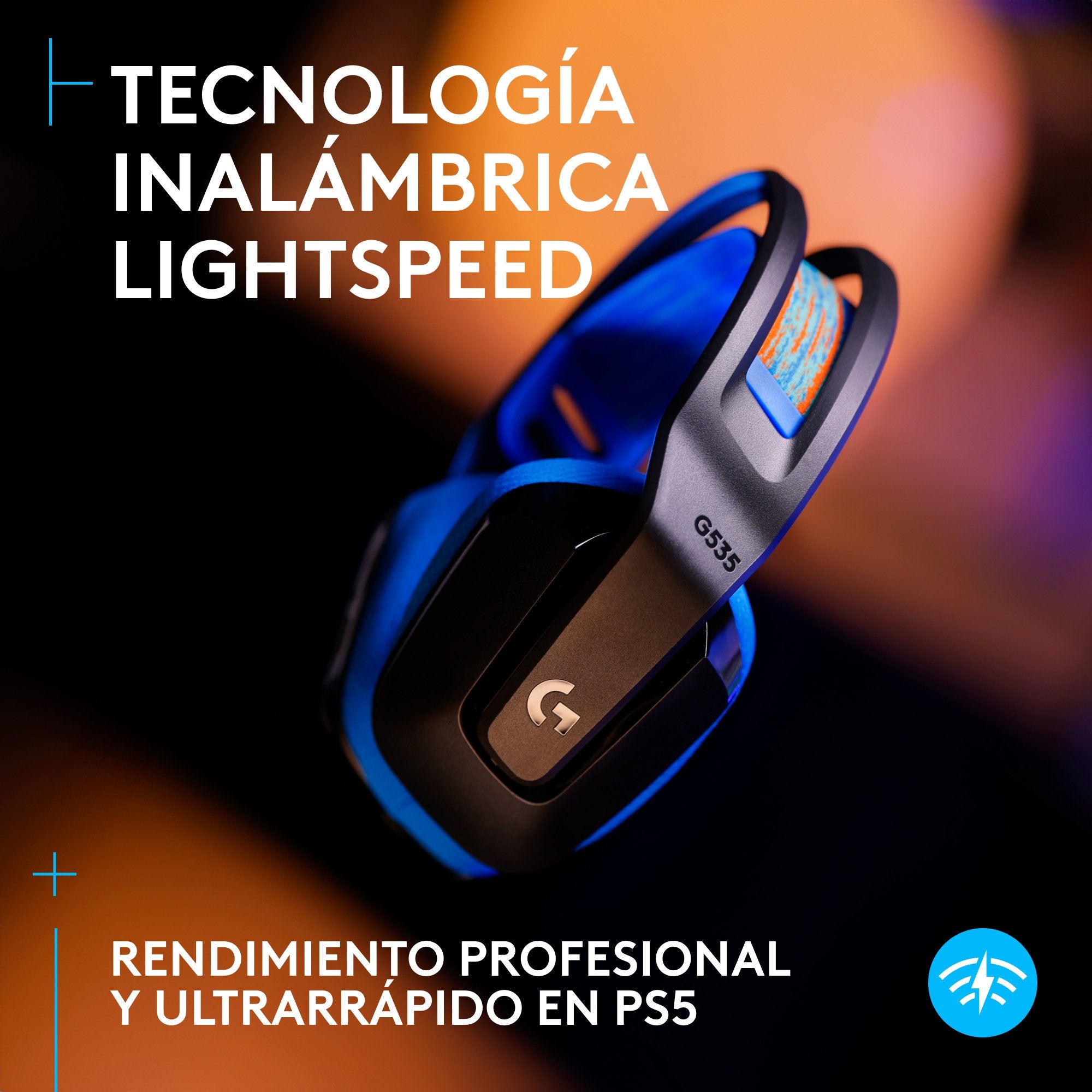 EAN 5099206125513 - Logitech G G535 Inalámbrico Diadema Juego Negro, Azul imagen 2
