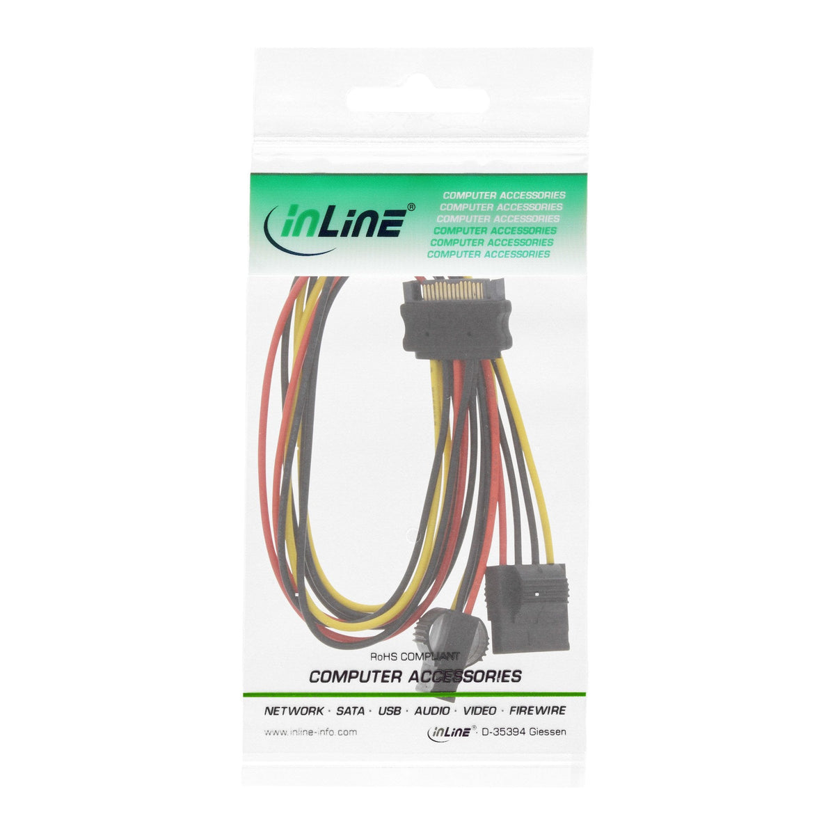 Cable En Y De Alimentación Inline Sata 1 Entrada Dos Salidas