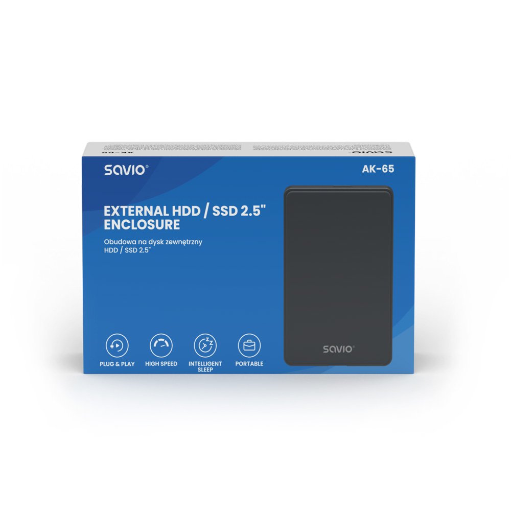 EAN 5901986048169 - Savio AK-65 caja para disco duro externo Carcasa de disco duro/SSD Negro 2.5" imagen 6