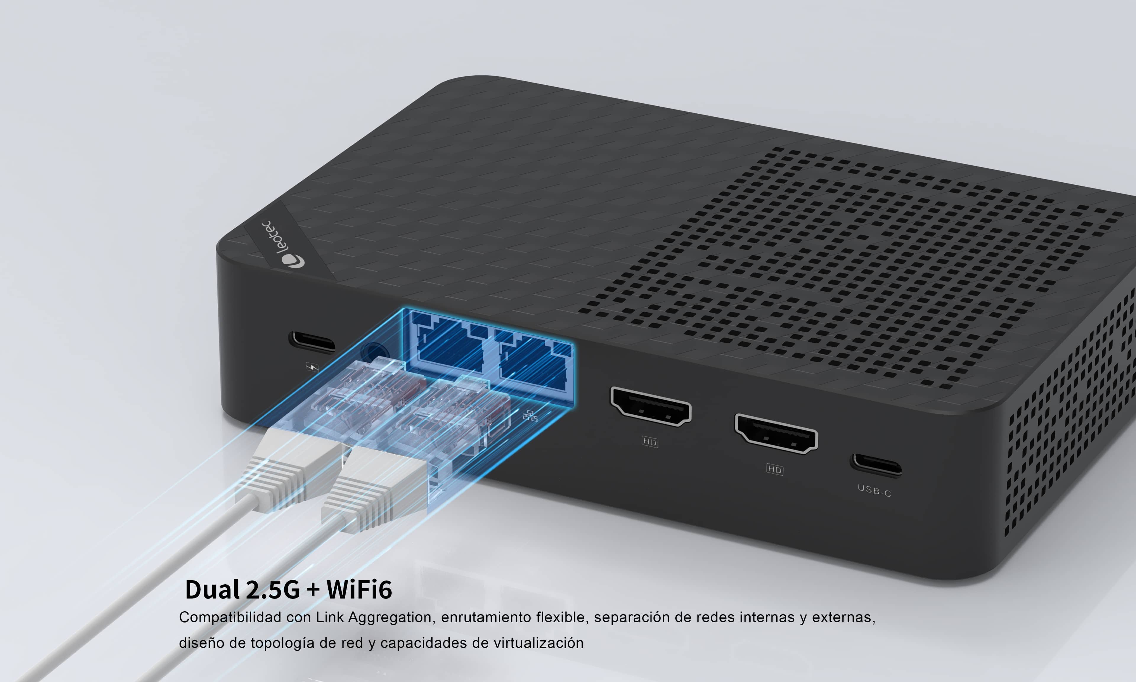 EAN 8436588883667 - Leotec LEMPC23 PC/estación de trabajo barebone Cubo Negro N150 3,6 GHz imagen 6