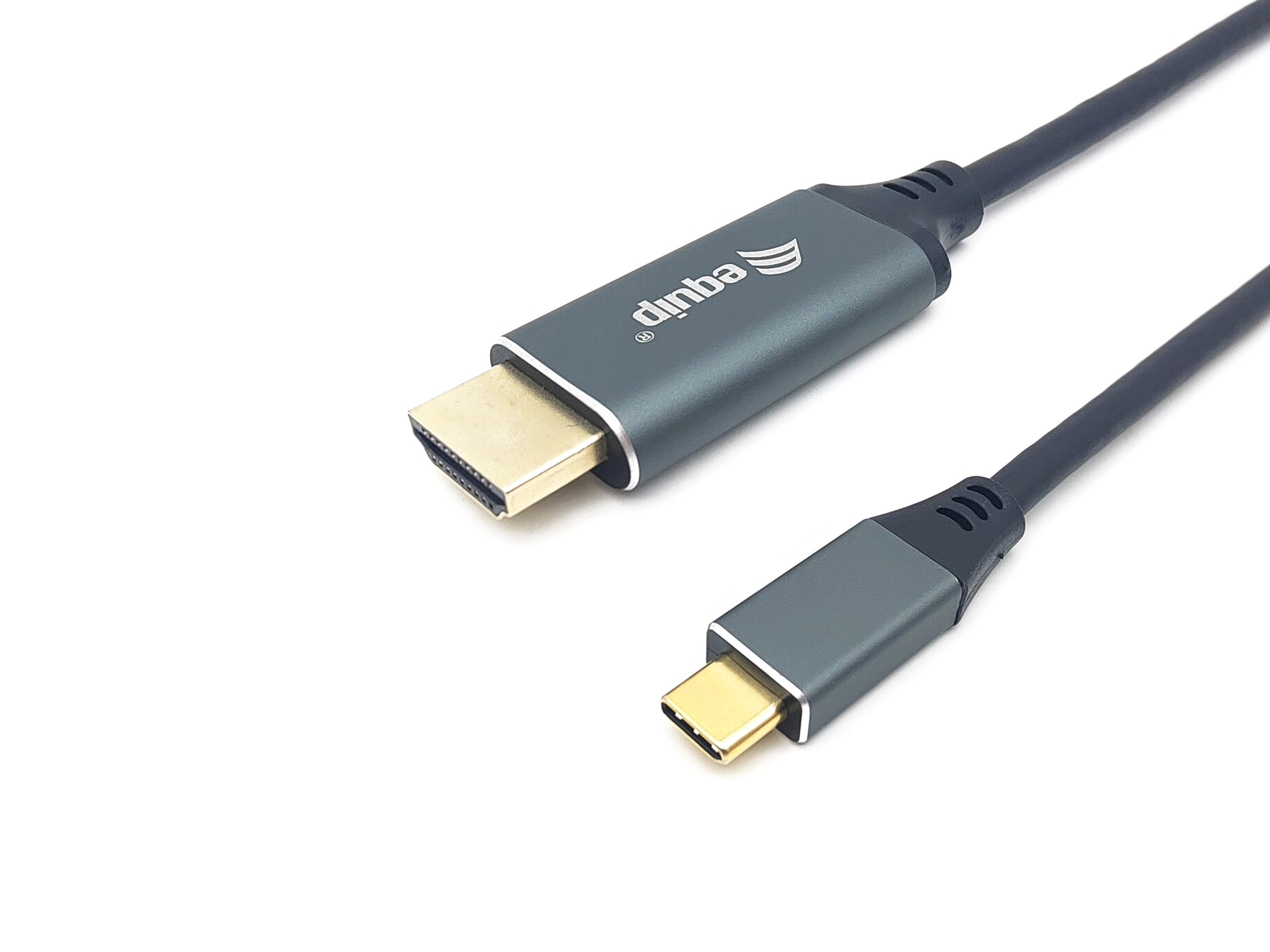 EAN 4015867228715 - Equip 133415 adaptador de cable de vídeo 1 m USB Tipo C HDMI tipo A (Estándar) Negro, Gris imagen 1