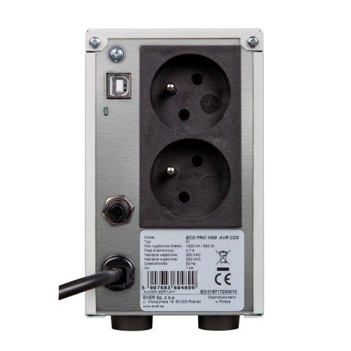 EAN 5907683604882 - Ever ECO PRO 700 sistema de alimentación ininterrumpida (UPS) Línea interactiva 0,7 kVA 420 W 2 salidas A imagen 3