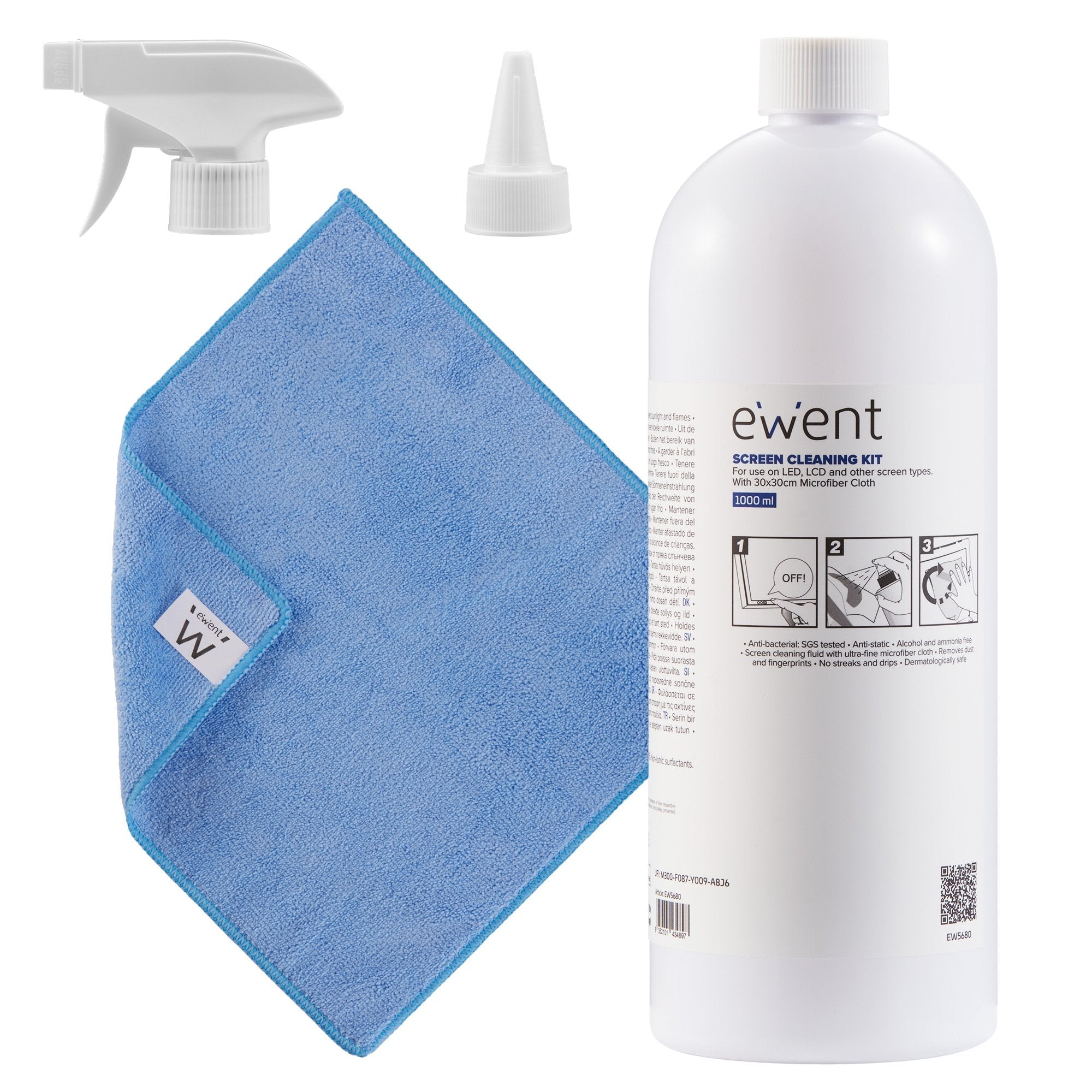 EAN 8052101434897 - Ewent EW5680 kit de limpieza para computadora Pantallas / Plásticos, Universal Kit de limpieza para equip imagen 1