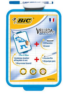 Velleda Pizarra Blanca 19x26 School 19x26cm Con Borrador Y Rotulador Azul