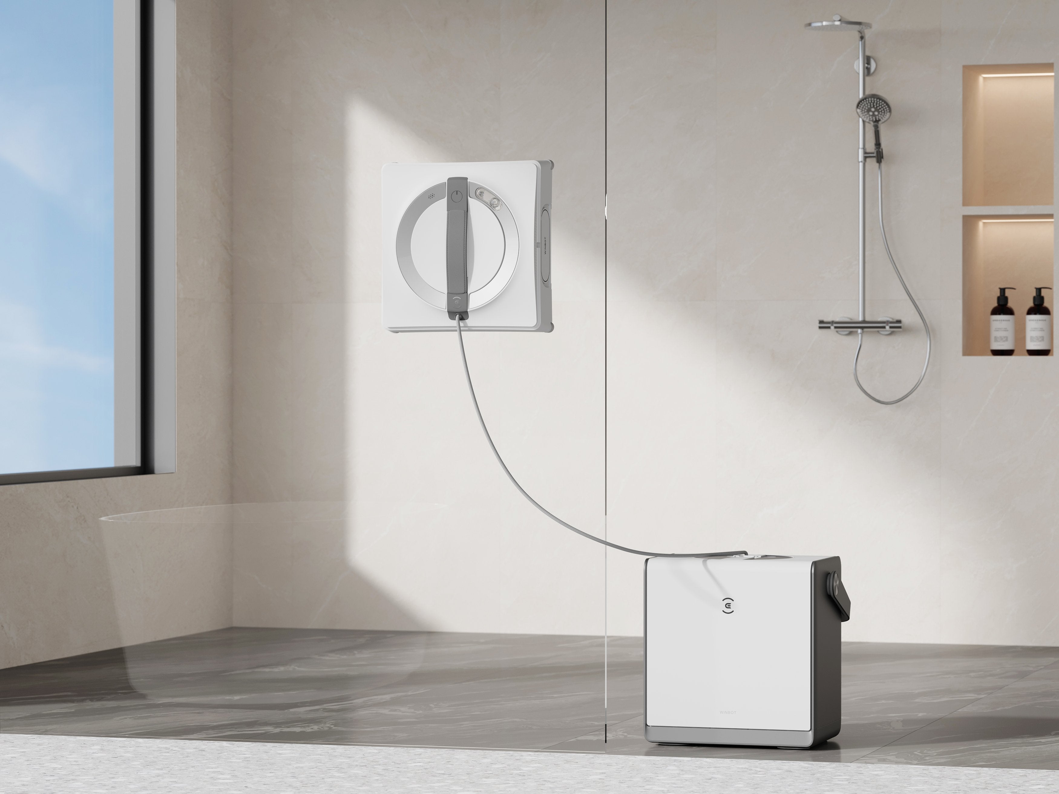 Robot Limpiacristales Ecovacs Winbot W2, Aspirador De Ventanas Blanco, 96 Vatios W2pro