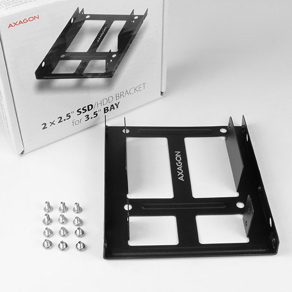 Axagon Rhd-225, Marco De Metal Para 2x 2.5 "Hdd / Ssd Hasta 3.5" Posicion, Montaje De Ventilador