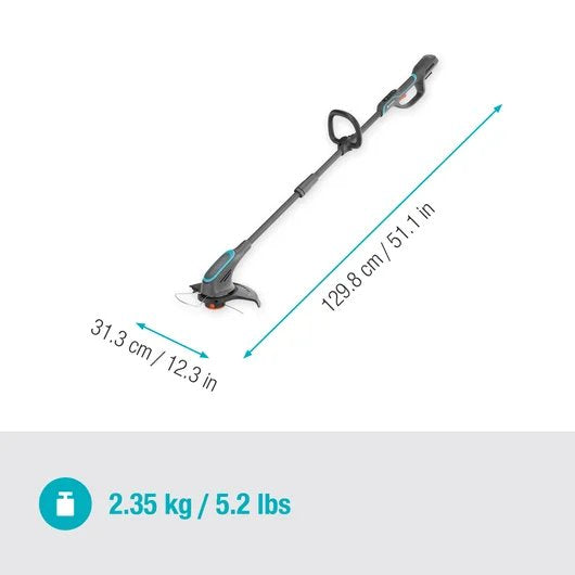 Desbrozadora Inalámbrico Gardena Powertrim 30/18v P4a Solo Gris/Turquesa, Sin Batería Ni Cargador, Power For All Alliance 14703-55