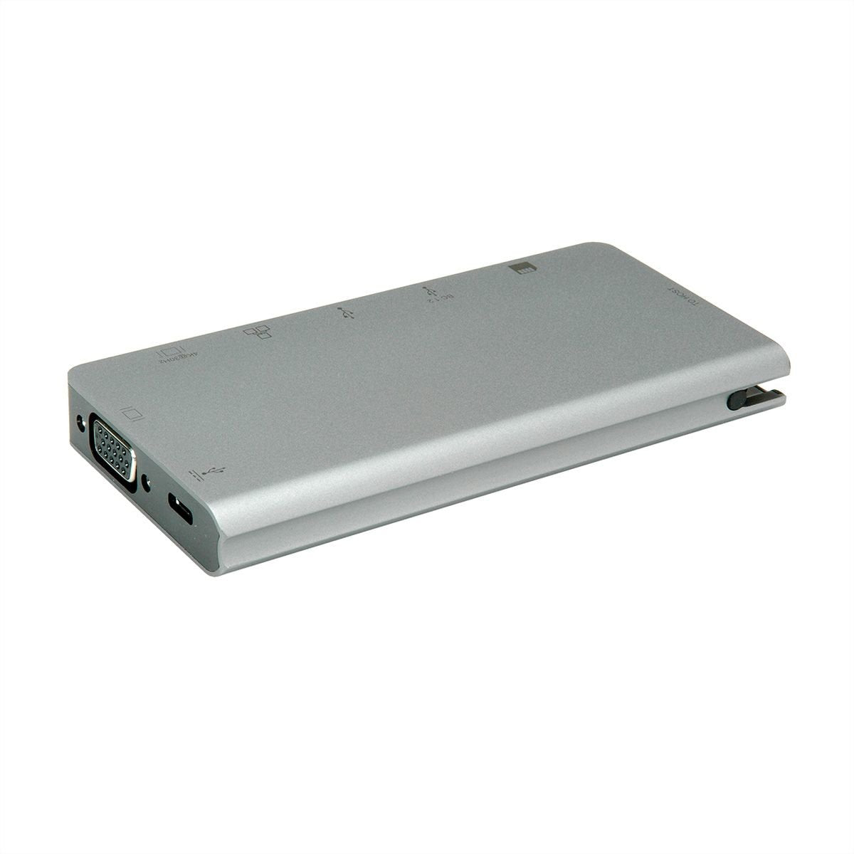 Roline Usb Typ C Dockingstation, Hdmi 4k, Vga, 2x Usb 3.2 Gen 1, Lan, Pd, Cardreader