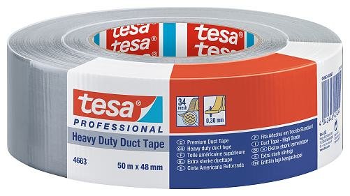 Cinta Ducta Tesa 50m X 48mm Heavy Duty Prof. Plata 04663