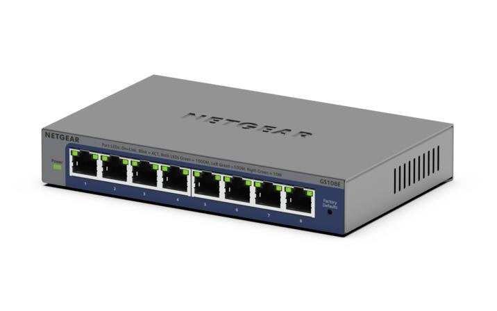 Switch Netgear Gs108e, Interruptor Gris Gs108e-400eus