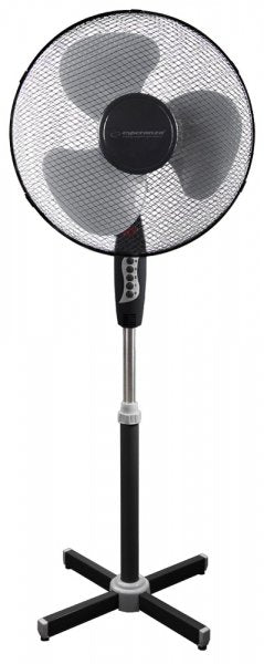 Ventilador De Pie Esperanza Hurricane Ehf001ke 50w 3 Velocidades Oscilación 40cm Negro / Gris