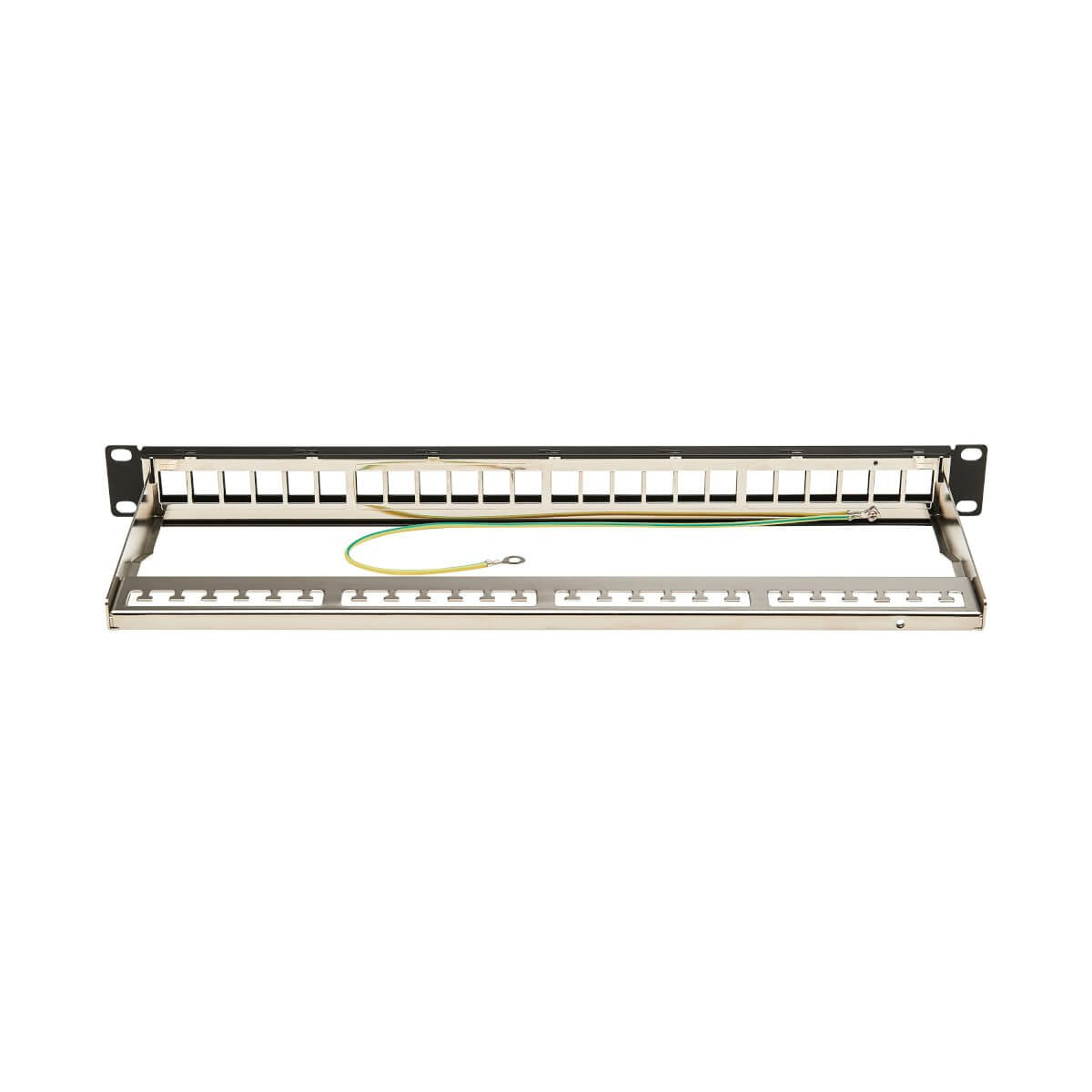 24-Port 1u Rack-Mount Shielded Blank Keystone Multimedia Patch Panel Rj45 Ethernet Usb Hdmi Cat5e 6 Taa