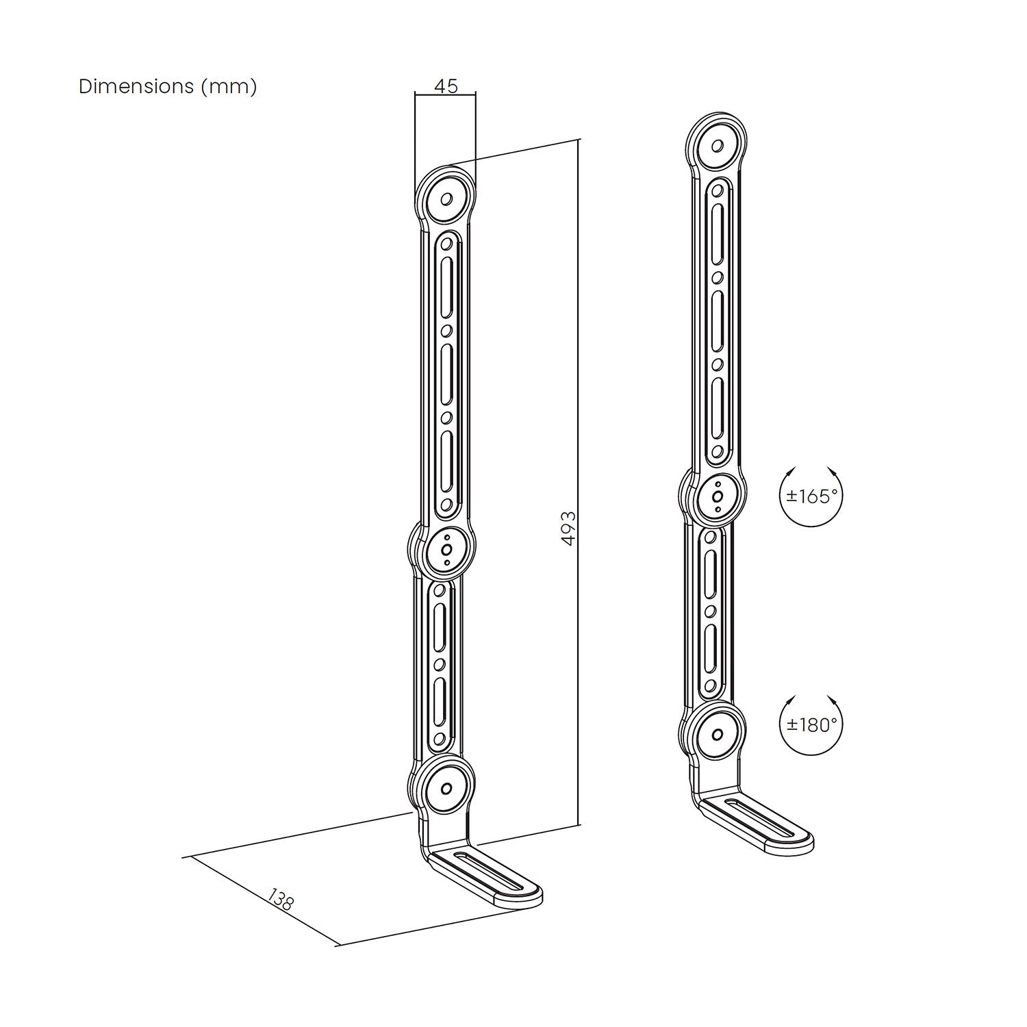 Aisens Soporte Universal Para Barra De Sonido, Negro