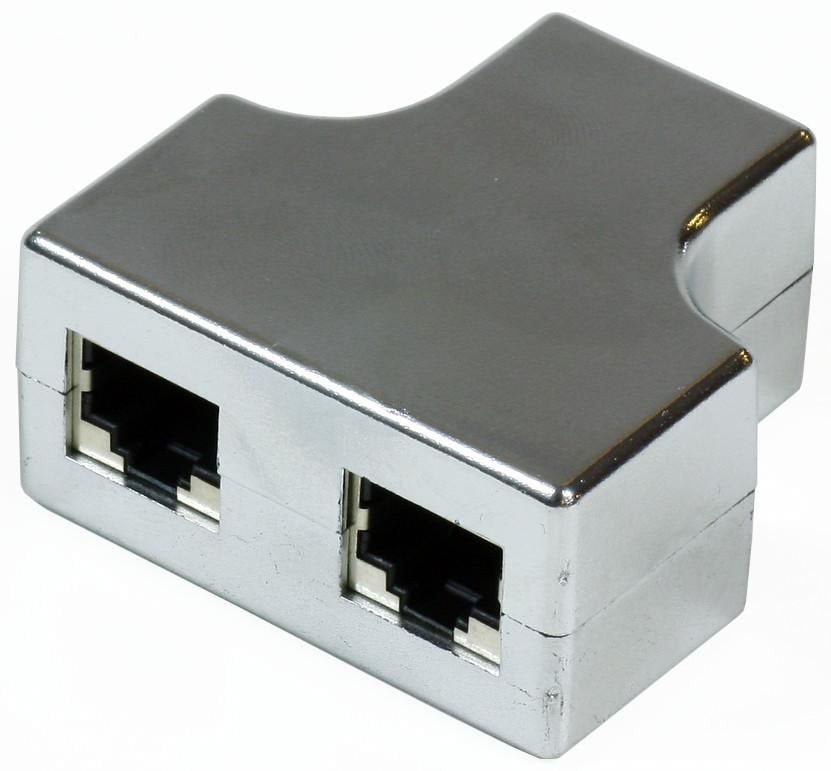 Microconnect Rj45-2xrj45 F-F Divisor De Red Negro
