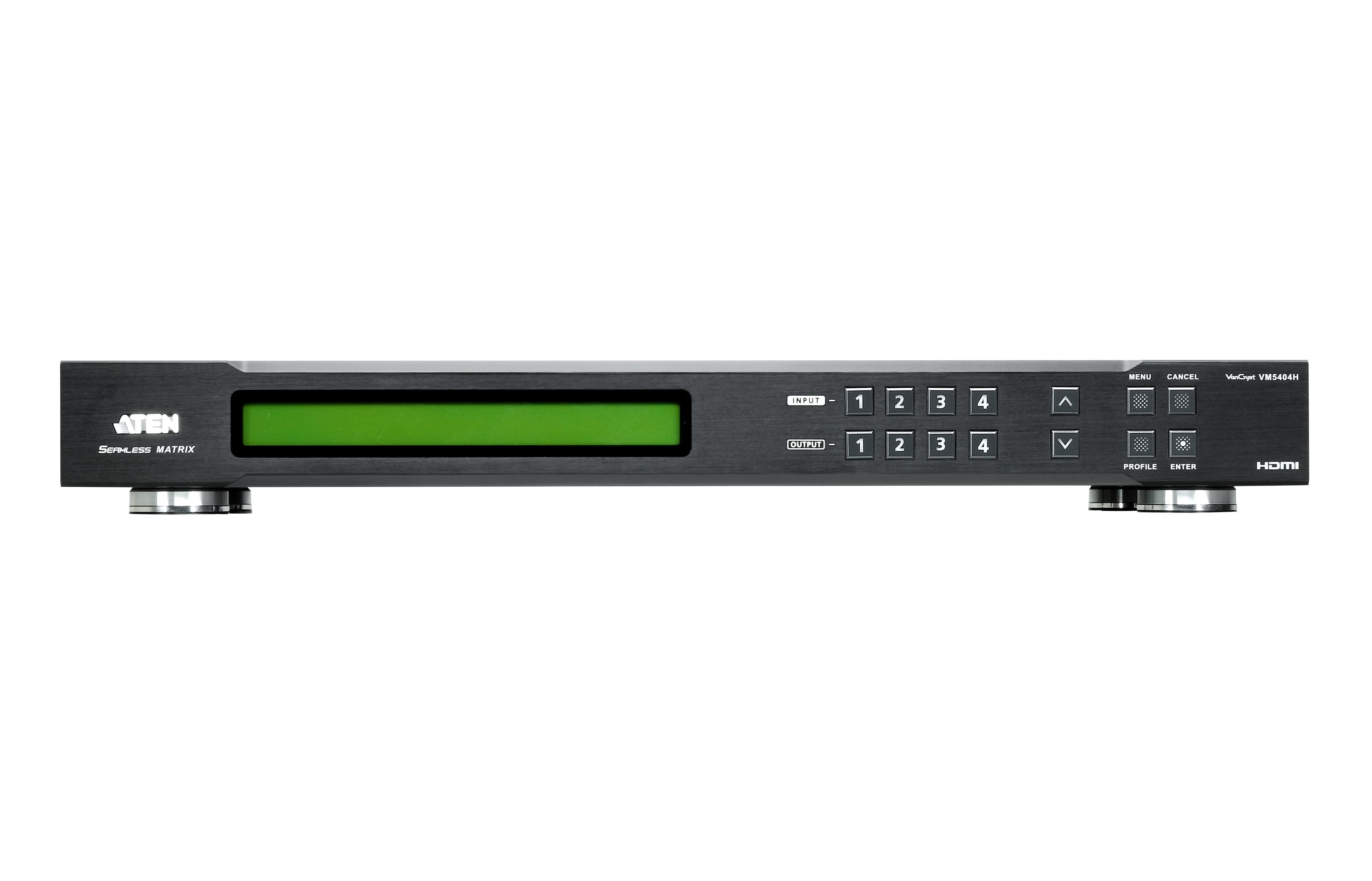 4 X 4 Hdmi Matrix Switch With Scaler And Ir / Rs-232 / Ethernet (Webgui) Control