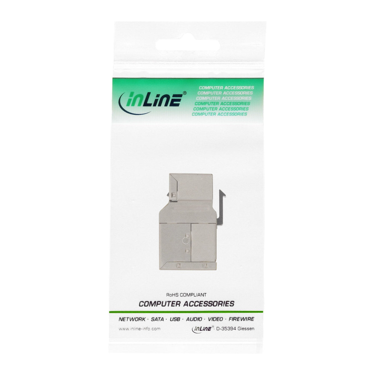Módulo Keystone Inline Rj45 Hembra A Hembra Snap-In Cat.6a Stp