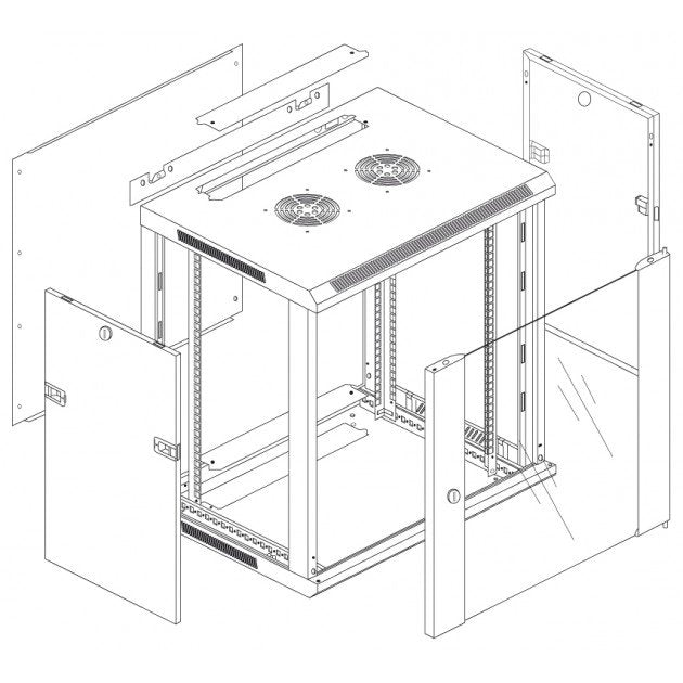 Rack Cabinet 12u Wall Mounted Rack Black