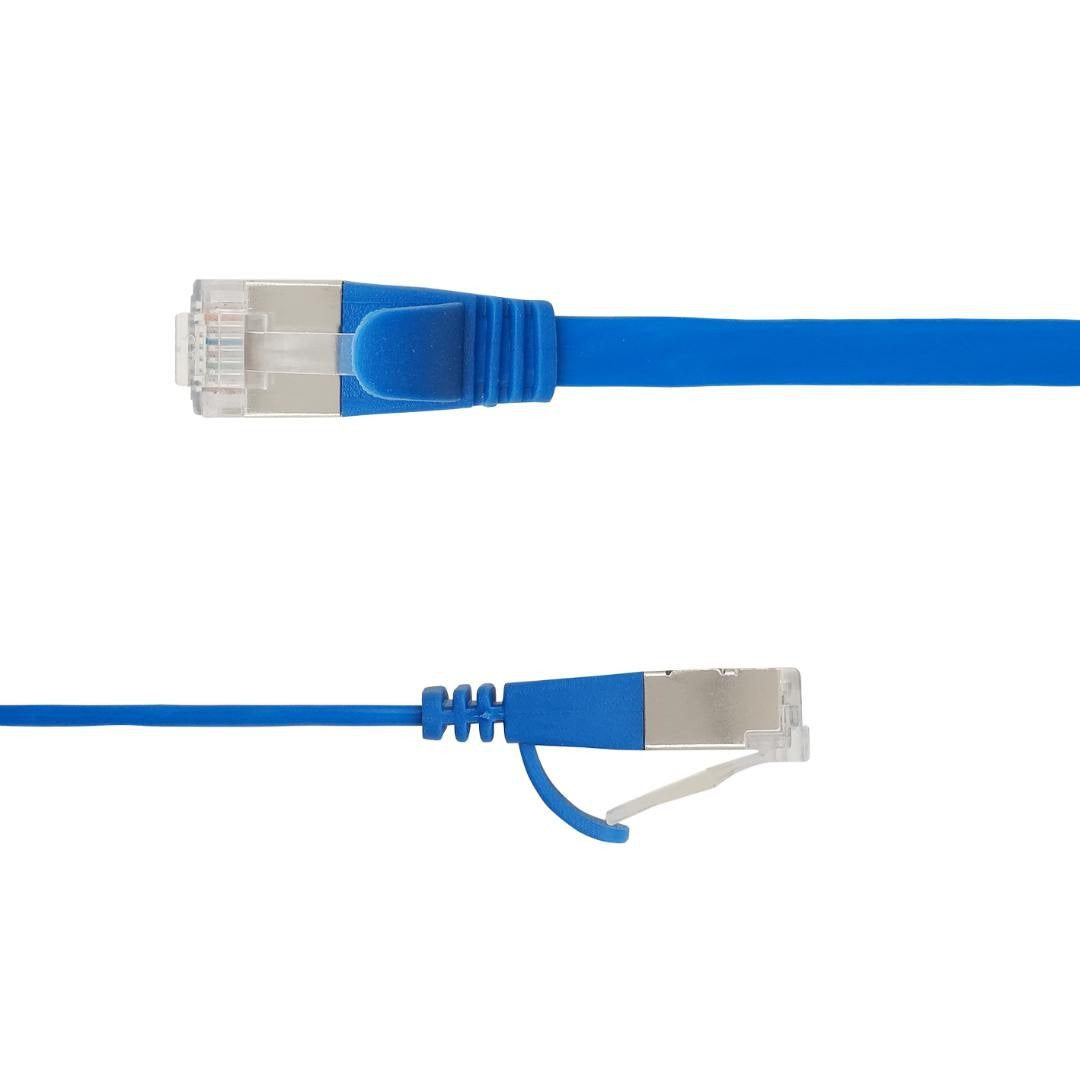 Flat U/Ftp Cat6a Blue 4m Awg 32/7, Pvc, 1 85x6mm Stp-Fl6a-00400-Bl