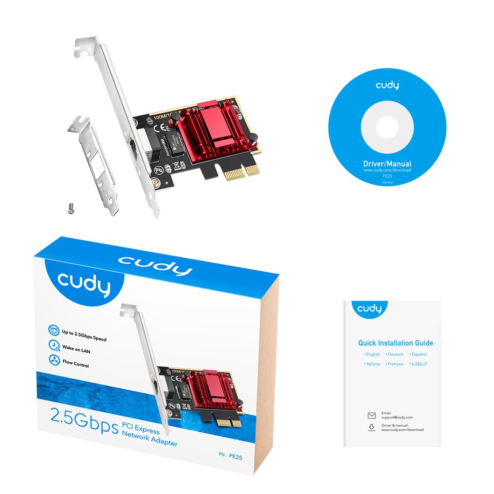 EAN 6971690791483 - Cudy PE25 adaptador y tarjeta de red Interno Ethernet imagen 4