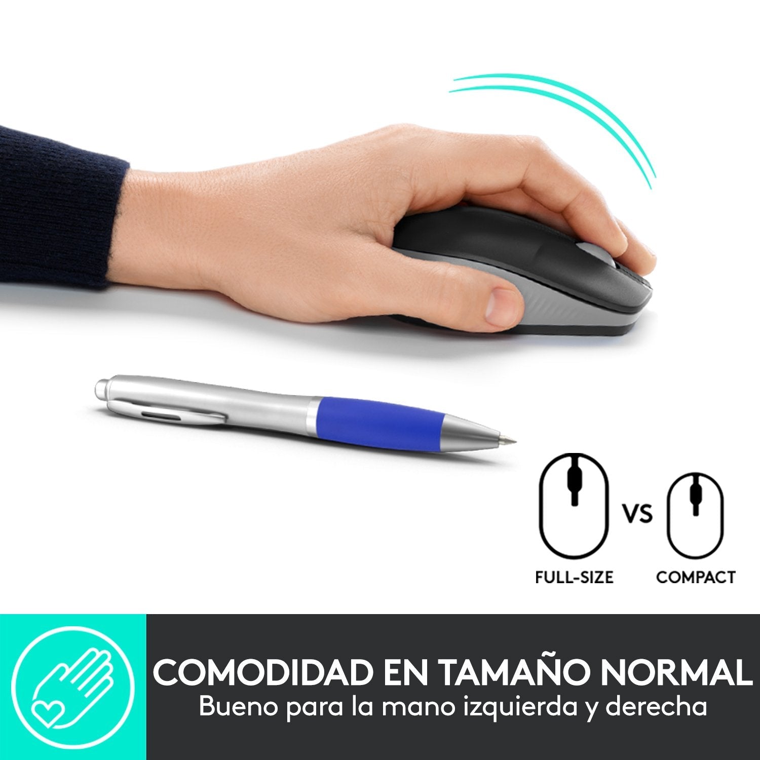 EAN 5099206091832 - Logitech 910-005906 ratón Oficina Ambidextro RF inalámbrico Óptico 1000 DPI imagen 9