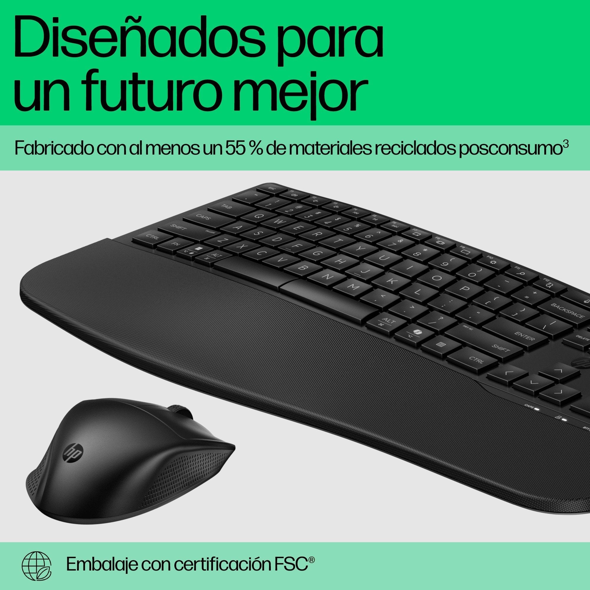 EAN 197498230610 - HP 680 Comfort Dual-Mode Keyboard and Mouse Combo teclado Ratón incluido Hogar RF Wireless + Bluetooth Neg imagen 4
