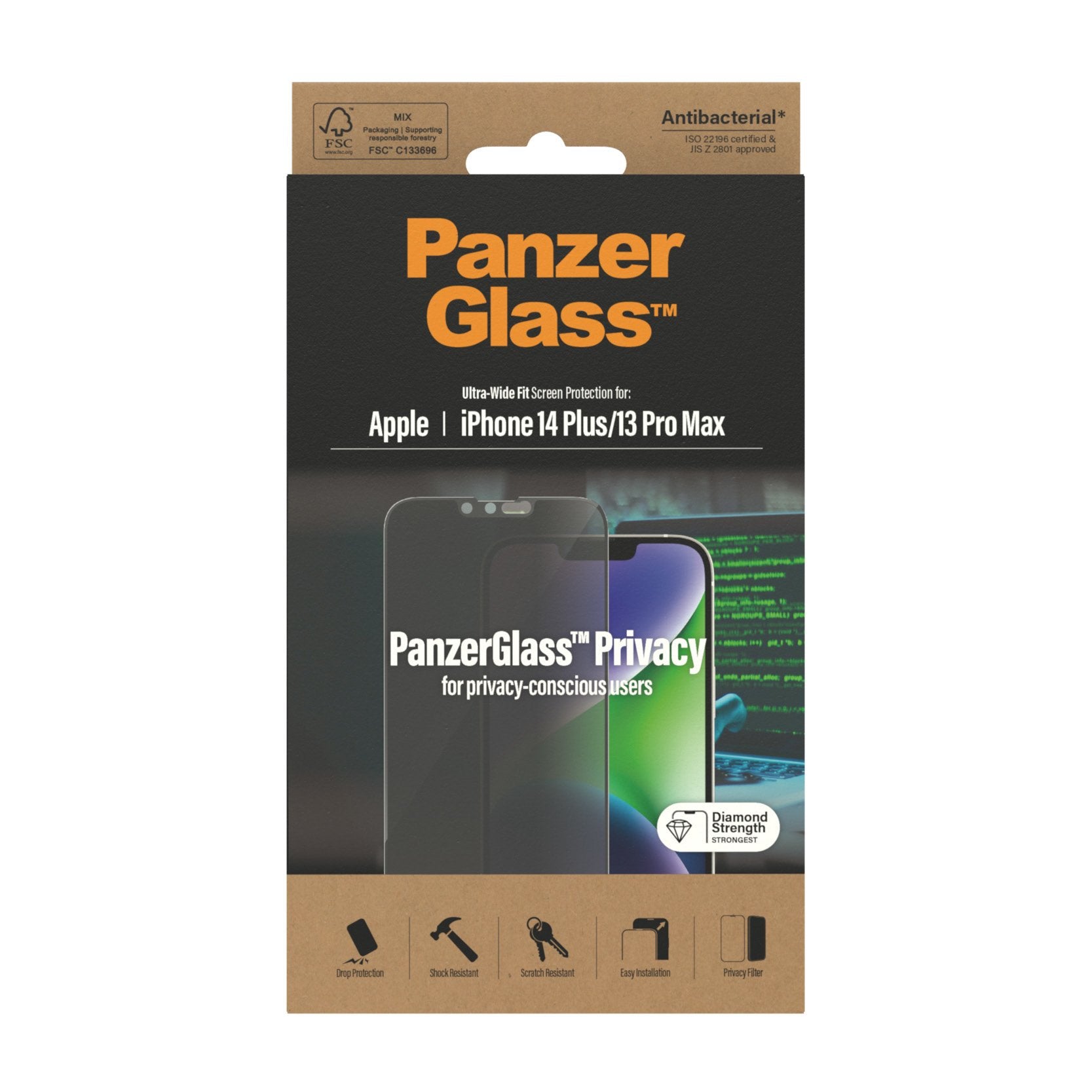 EAN 5711724127731 - PanzerGlass ® Privacy Screen Protector iPhone 14 Plus | 13 Pro Max | Ultra-Wide Fit Protector de pantalla imagen 3
