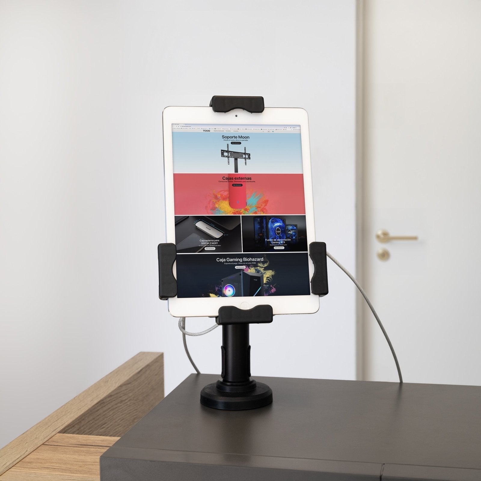 EAN 8433281016354 - TooQ TQTDS0812 soporte Soporte para tableta Tablet/UMPC Negro imagen 3