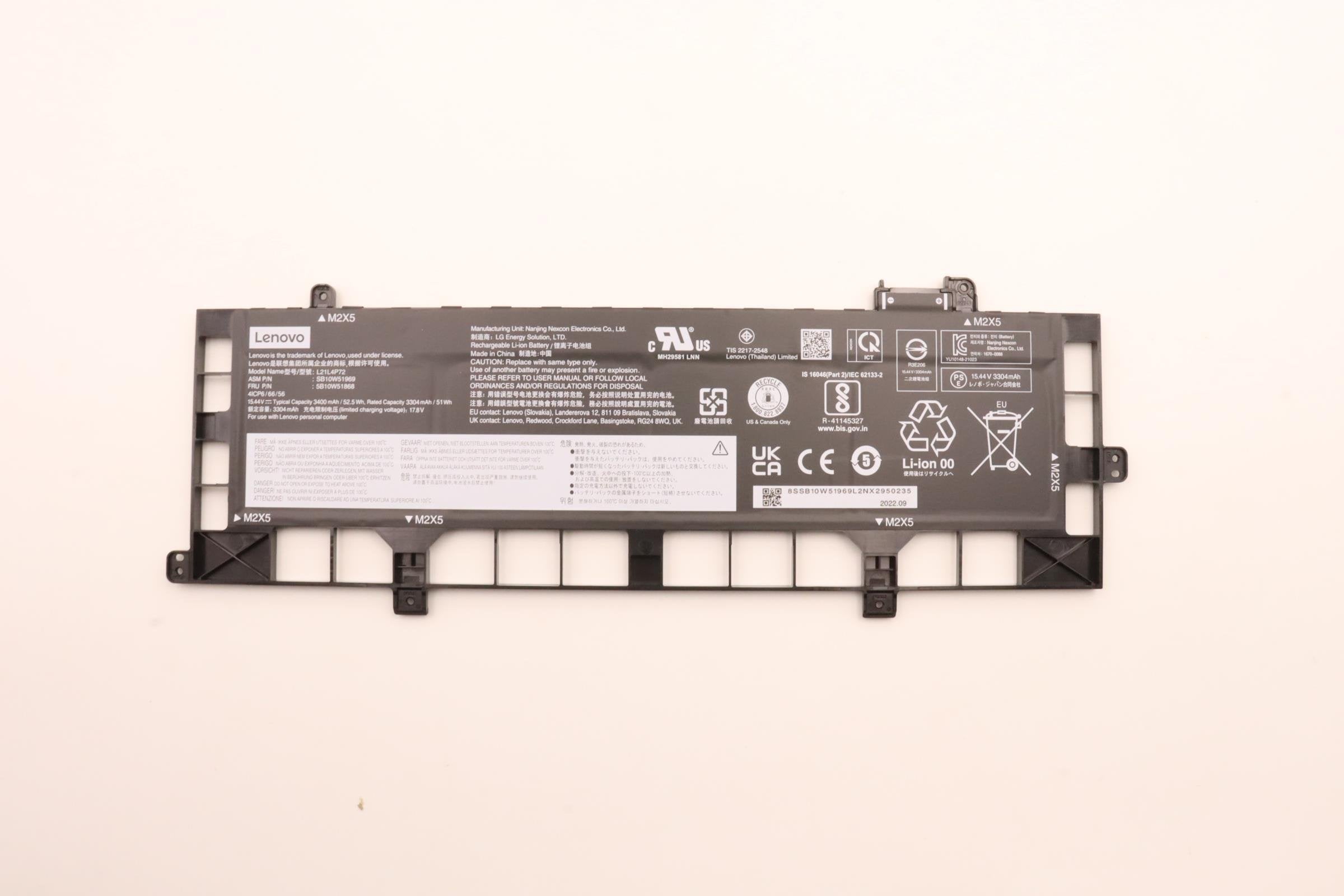 52.5wh Internal Lithium-Ion Battery
