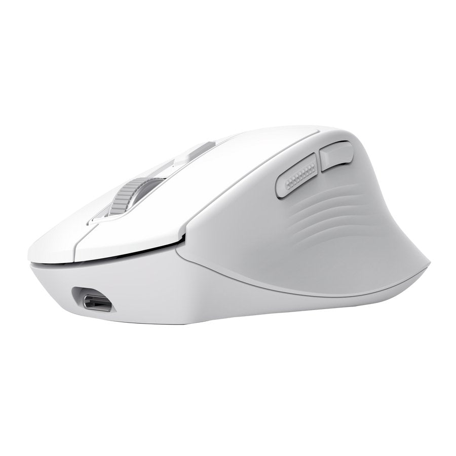 Mouse Trust Wireless Niven Bt/2.4ghz 7 Botones 800-3200dpi Recargable Color Blanco.