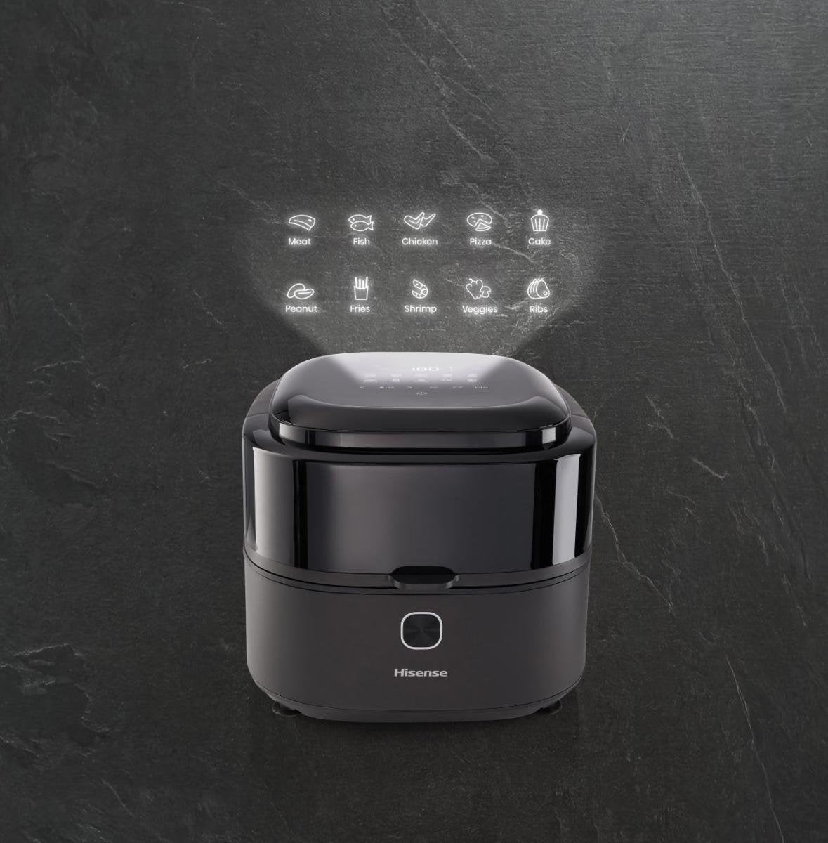 EAN 3838782818547 - Hisense HAF1350DR Sencillo 6,7 L Independiente 1350 W Freidora de aire caliente Negro imagen 7