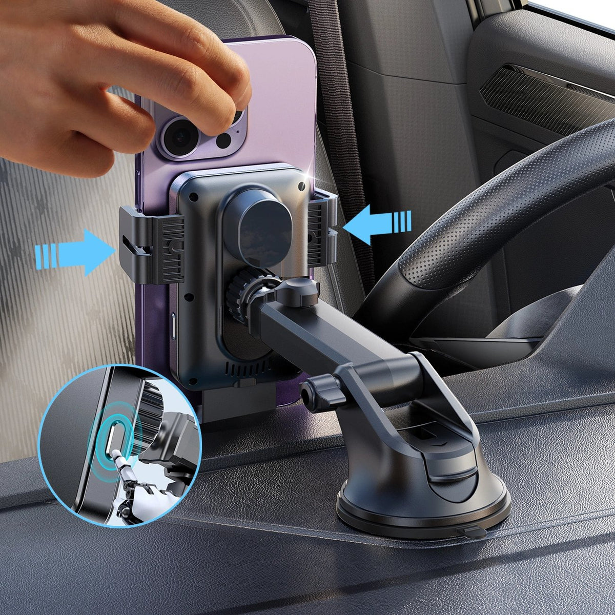 EAN 6956116702311 - JOYROOM JR-ZS219 soporte Soporte activo para teléfono móvil Teléfono móvil/smartphone Negro imagen 5