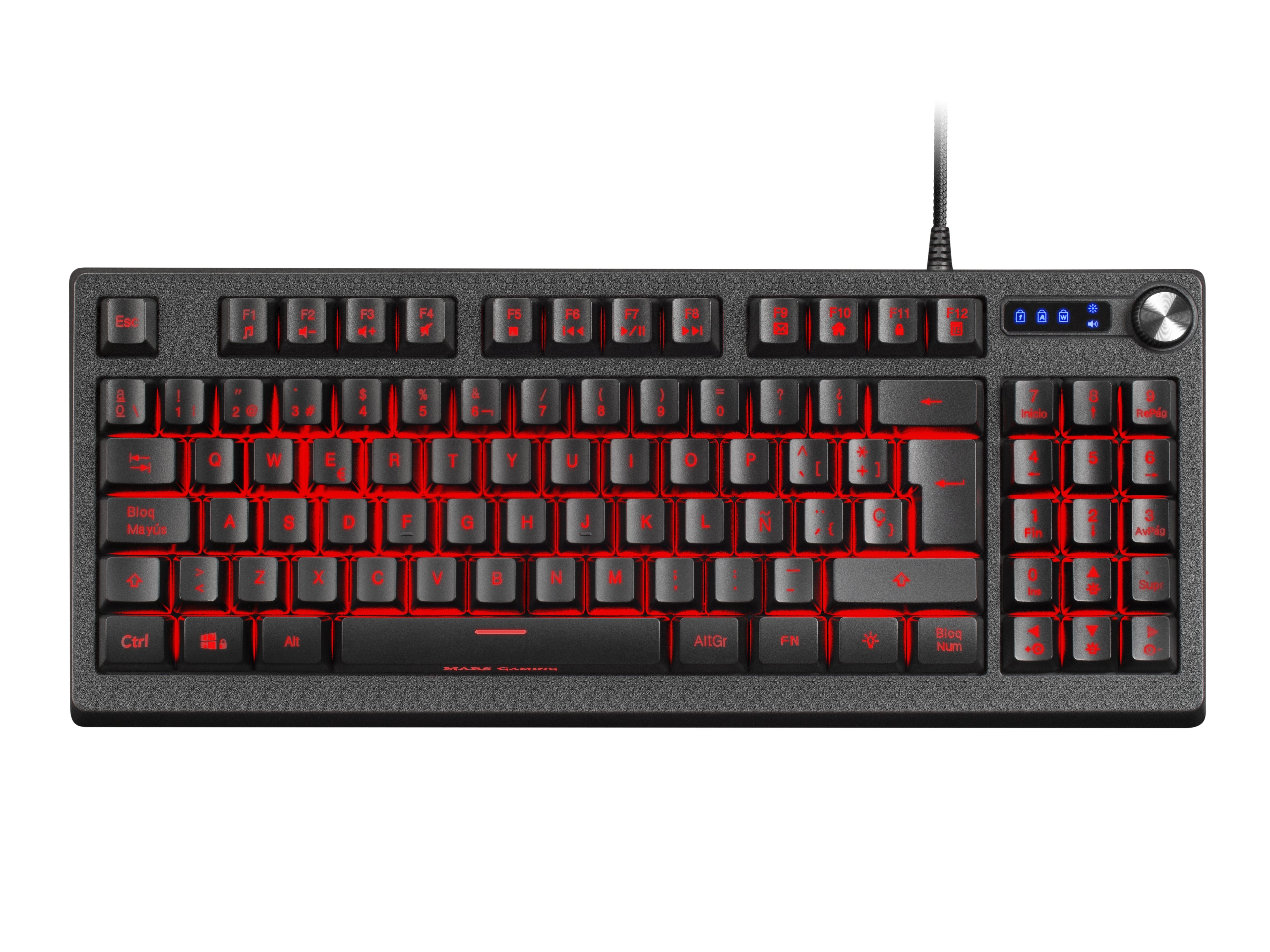 Teclado Gaming Semimecánico Mars Gaming Mkrevo