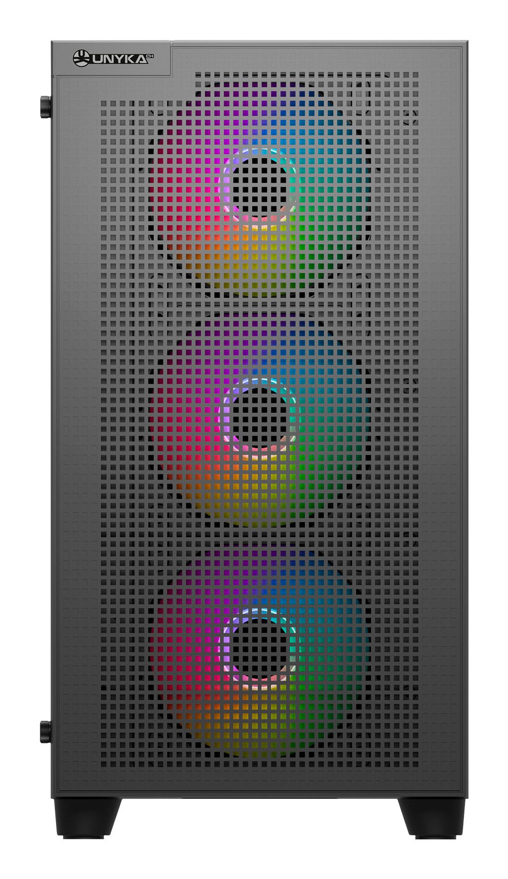 Caja Microatx Unyka Revelat Mesh Edge Gpu 450mm 1x3.5 1x2.5 Color Negro