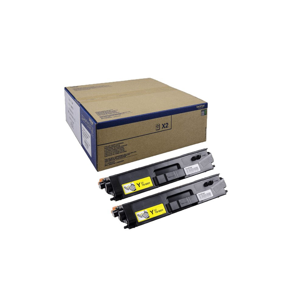 EAN 4977766735162 - Brother TN-900YTWIN cartucho de tóner 2 pieza(s) Original Amarillo imagen 1