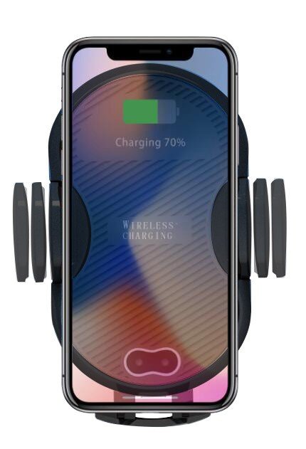 Techly 108781 Automatic Car Smartphone Holder With Wireless Induction Qi Charger 10w