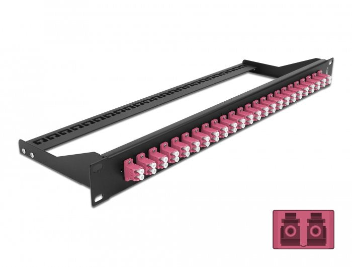 Delock 19" Lwl Patchpanel 24 Port Lc Duplex Violetat